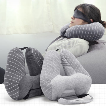 Comfort On Bord™ U-Shaped Foam Travel Pillow – Ergonomic Neck & Lumbar Support for Plane, Car, Office & Home