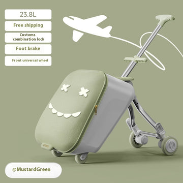 Children's Ride-On Luggage – Fun Kids' Trolley Case for Travel & Boarding with Seat Design