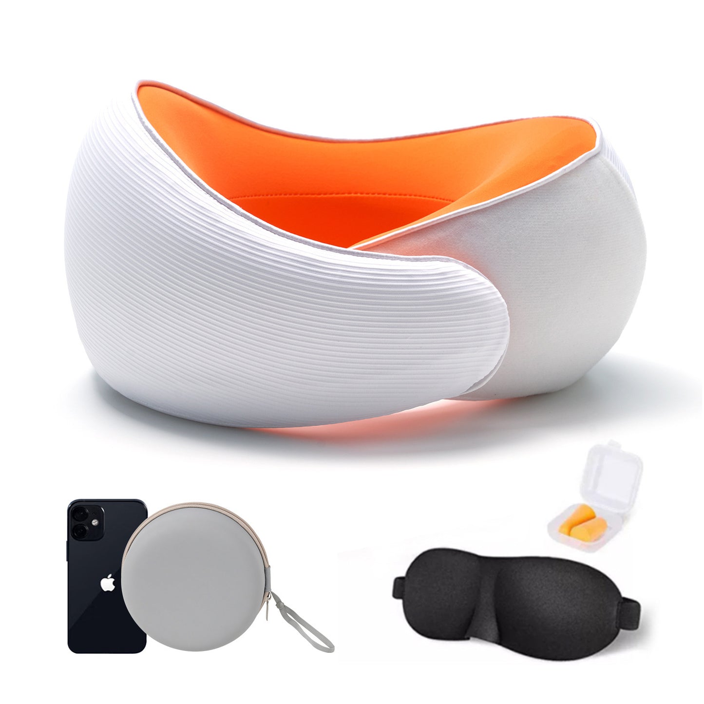Comfort On Bord Memory Foam U-Shaped Travel Pillow | Slow Rebound Cushion with Optional Sleep Kit