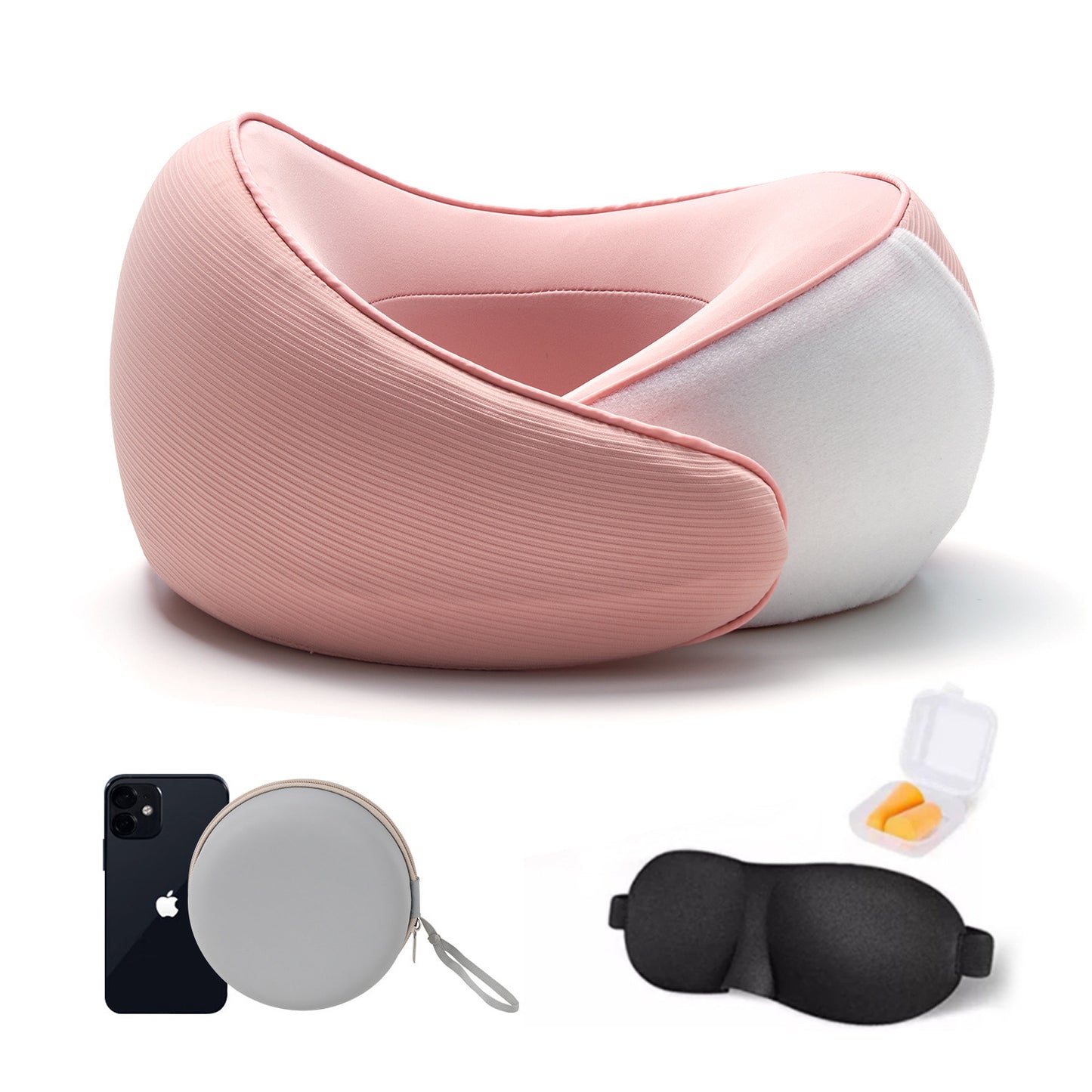 Comfort On Bord Memory Foam U-Shaped Travel Pillow | Slow Rebound Cushion with Optional Sleep Kit
