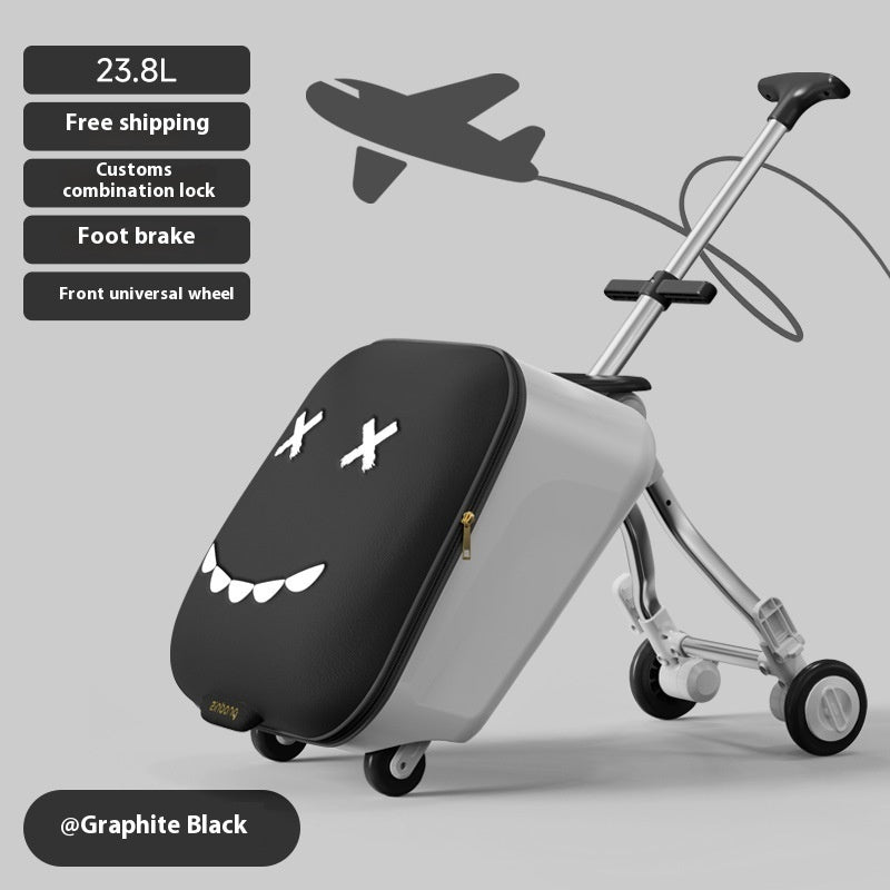Children's Ride-On Luggage – Fun Kids' Trolley Case for Travel & Boarding with Seat Design