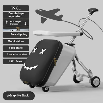 Children's Ride-On Luggage – Fun Kids' Trolley Case for Travel & Boarding with Seat Design