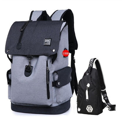 Stylish Travel Laptop Backpack – Fashionable, Waterproof, Multi-Compartment Bag for Work & Travel